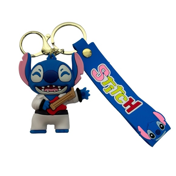 Disneys Stitch Elvis 3D Silicone Keychain NEW - Picture 2 of 12
